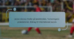 Júnior Alonso: Roller på landsholdet, Turneringens præstationer, Bidrag til international succes