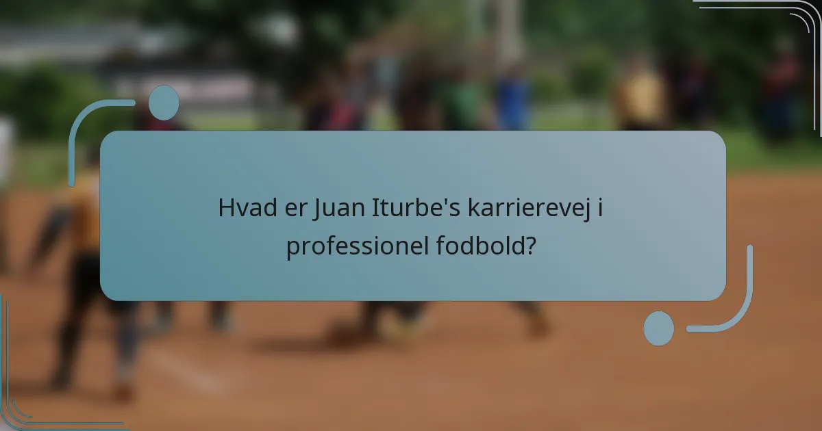 Hvad er Juan Iturbe's karrierevej i professionel fodbold?